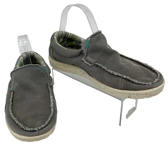 Hey Dude Mikka Shoes Mens Gray Linen 